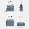 Zency Ladies Handbags Simple Leather Women Tote High Quality Designer Square Bag Crossbody Top-handle For Shopper Commuter