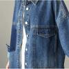 Весенне-осенняя мода Блузка с длинными рукавами Женская джинсовая рубашка Женская свободная куртка Женская