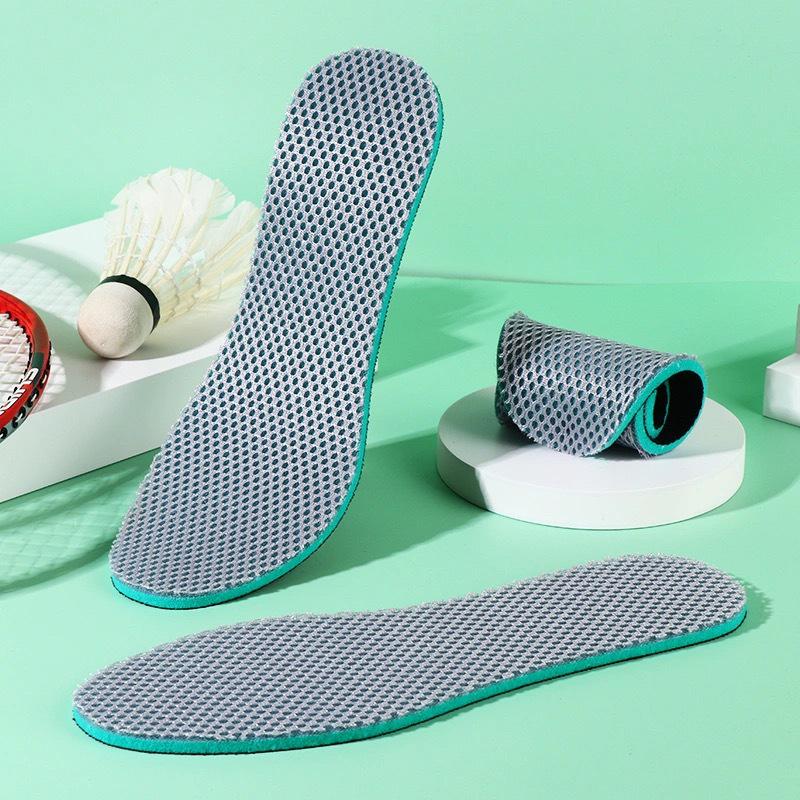 Амортизирующая спортивная стелька Haiboli Mesh Rebound: Мужские и женские, впитывающие пот, дезодорирующие, мягкие для военных тренировок