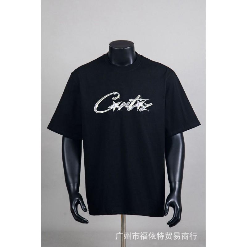 Corteiz Alcatraz Vintage Print T-Shirt Men Women Streetwear Loose Fit Short Sleeve Tee