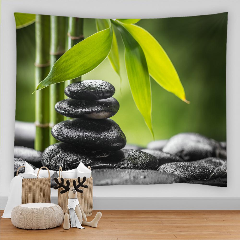 3D Printing Zen Stone Tapestry Butterfly Orchid Landscape Living Room Wall Canvas Kawaii Home Art Aesthetic Room Decor Blanket