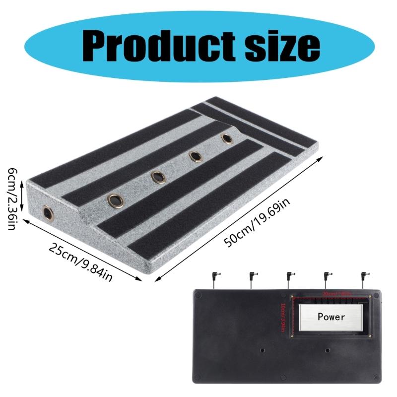 Guitar Pedal Panel with Sticking Tape Guitar Pedal Accessories Sturdy Guitar Pedalboard Case Guitar Effects Pedal Board