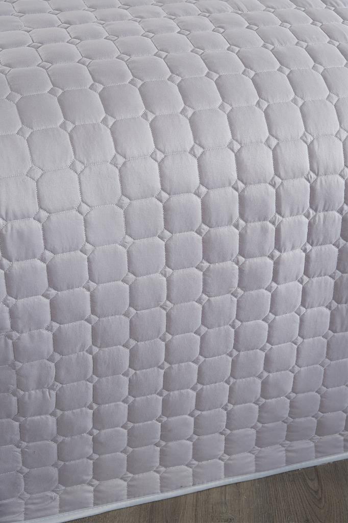 Стеганое покрывало Estiva Queen 2 шт, покрывало 180х240 с наволочкой, хлопчатобумажная ткань, одинарный размер серый