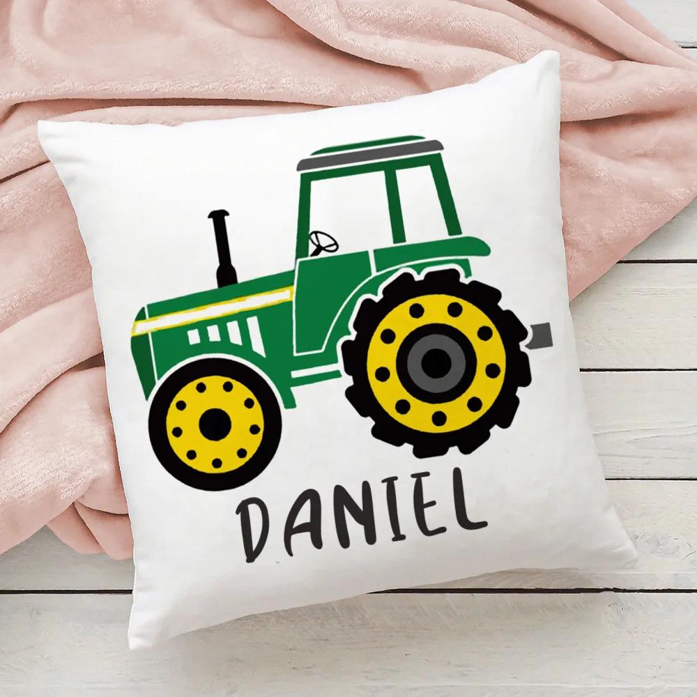 Персонализированная наволочка Пожарная машина с именем Наволочка для защиты от пыли Детская наволочка для декора спальни Лучшие подарки на день рождения для детей