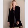 Women's Street Trend Velvet Long Blazer Cardigan New Long Sleeve Trench Coat