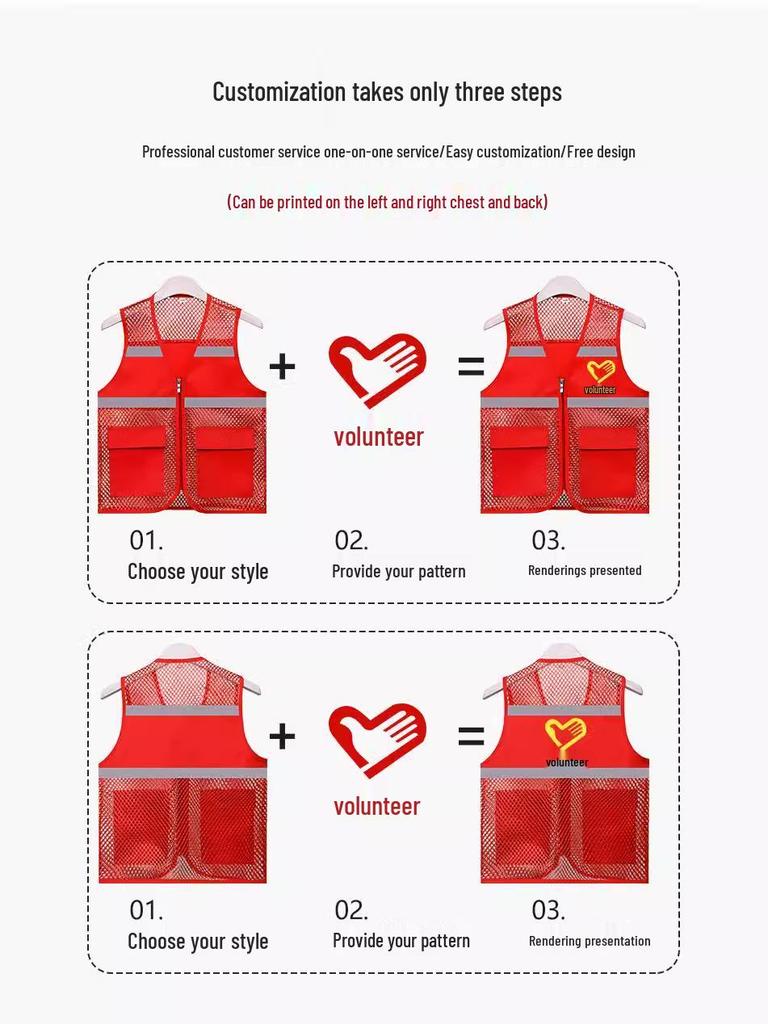 Custom Logo Reflective Mesh Vest for Kids' Outdoor Activities