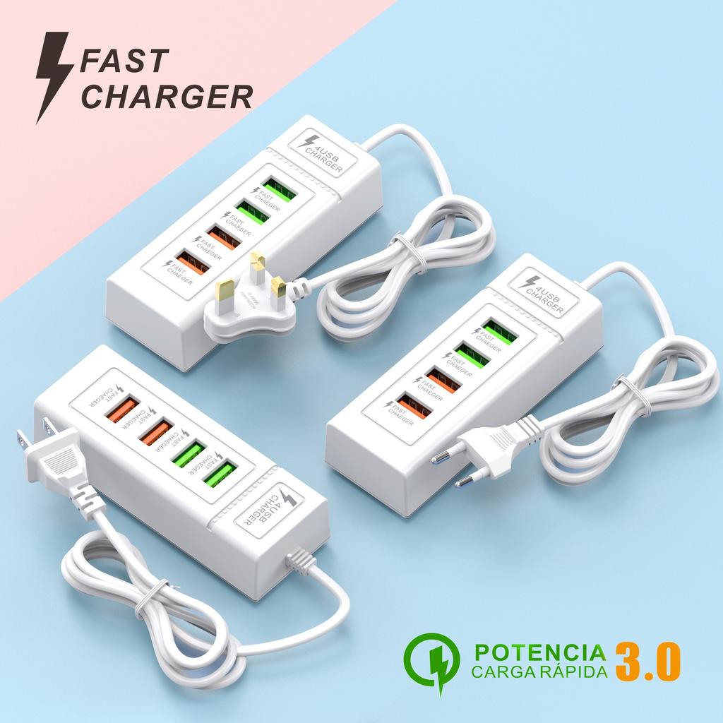 4 в 1 Type C USB Сетевой фильтр для зарядки телефона Сотовый телефон Розетка питания Для iPhone Xiaomi Huawei Samsung Быстрая зарядка Зарядное устройство для телефона