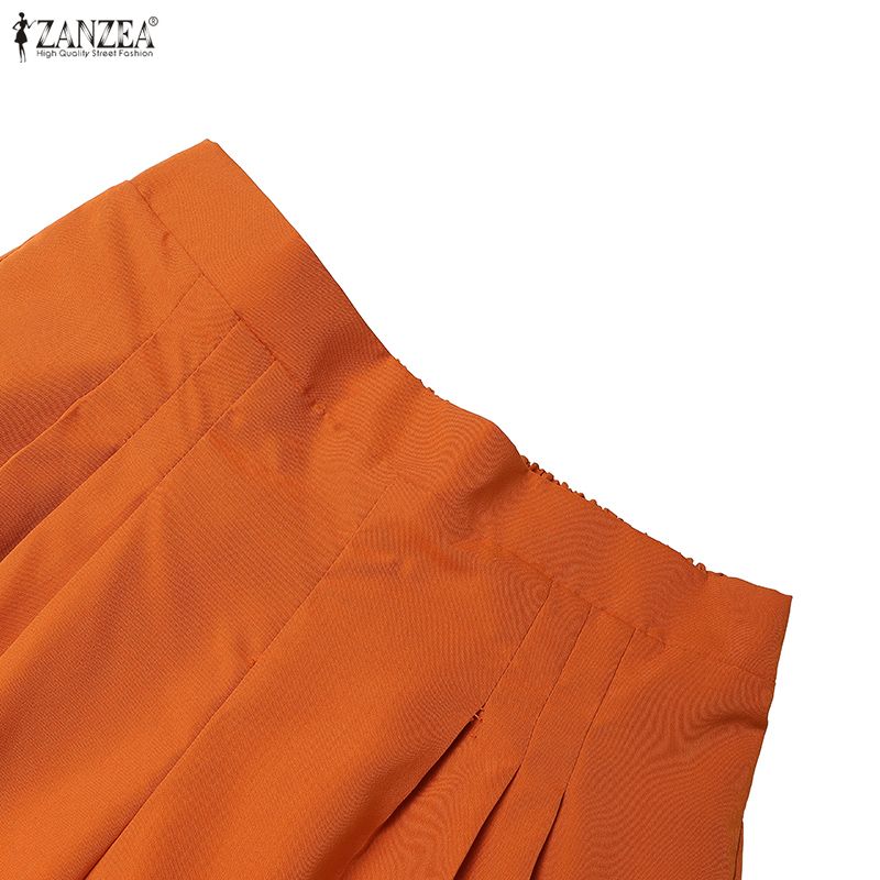 ZANZEA Женские повседневные комплекты из блузки и брюк с рукавом 3/4 из двух предметов