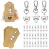 Набор из 30 подвесок Ангел-хранитель, подарки для гостей, крещение, свадьба, с мешочком из органзы и подвеской из крафт-бумаги