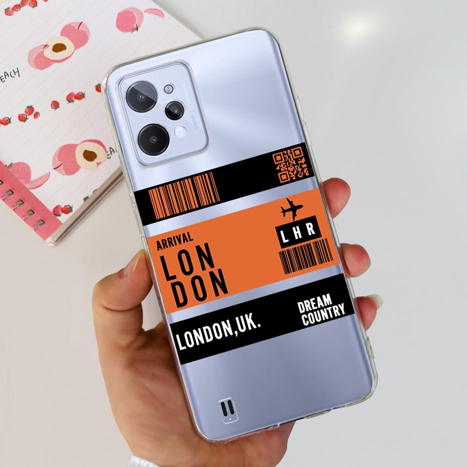 Чехол для Realme C31 RMX3501 Новая Модная Расписная Крышка Мягкий Тонкий Чехол для Телефона Для Realme C31 C 31 RealmeC31 Задняя Крышка Fundas Coque