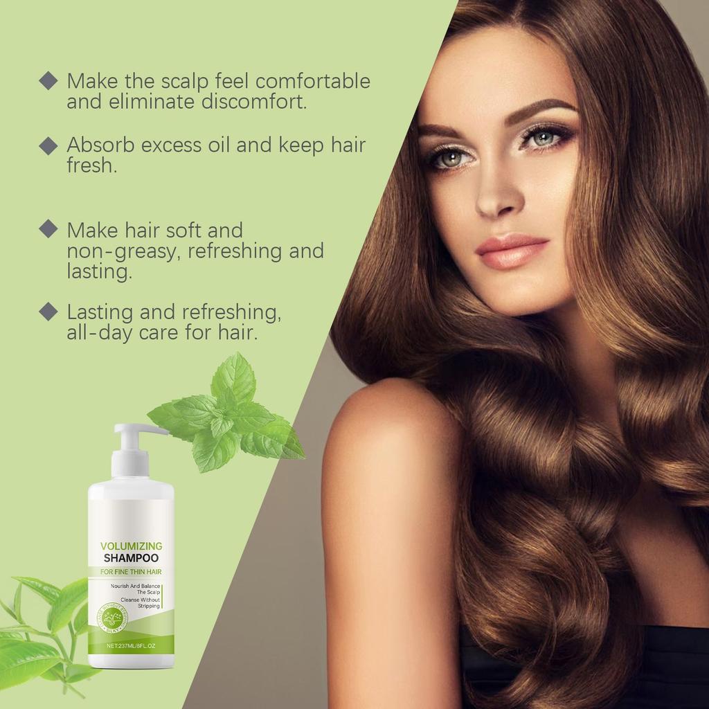 Шампунь-кондиционер для придания объема питает, увлажняет, смягчает, очищает, увлажняет и кондиционирует кожу головы