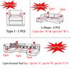 Мягкий эластичный чехол для дивана для углового дивана L-образной секционной софы Полный чехол-накидка для дивана с подлокотниками