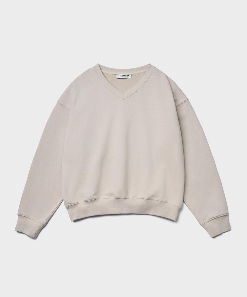 TTUDEMENT 50S V-Neck Sweatshirt_Beige