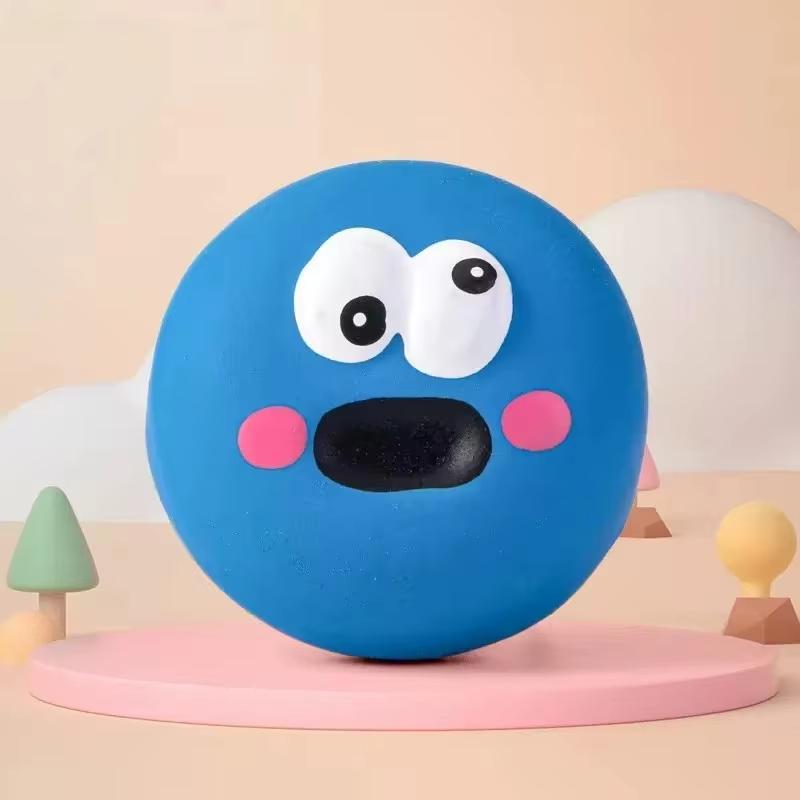 Pet Squeaky Toys Pet Ball Toys Dog Chewing Rubber Ball Cleaning Tooth Dog Chew Toy For Dogs Bite Resistant squeak Pet Supplies
