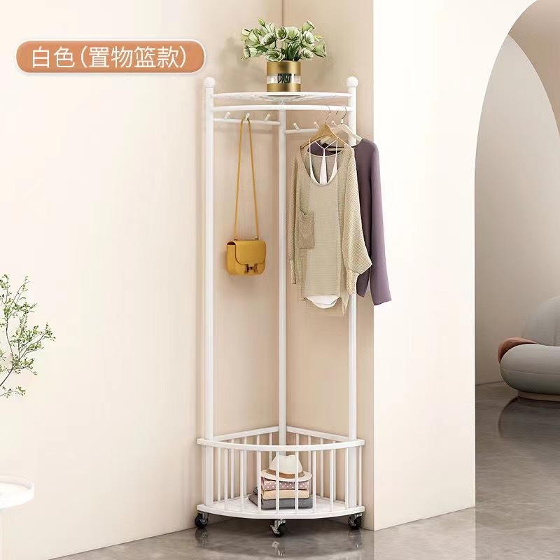 Угловая вешалка для одежды с отделением для хранения обуви, металлическая штанга для одежды, напольные вешалки для одежды, вешалка для мебели в спальню