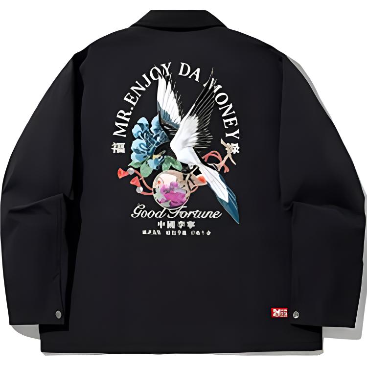 Li Ning X MEDM Коллаборация Серия Ежедневный Прогресс Письмо Спортивный Повседневный Простой Однотонный Поло Куртка Мужская Куртка Черный AFDV907-1