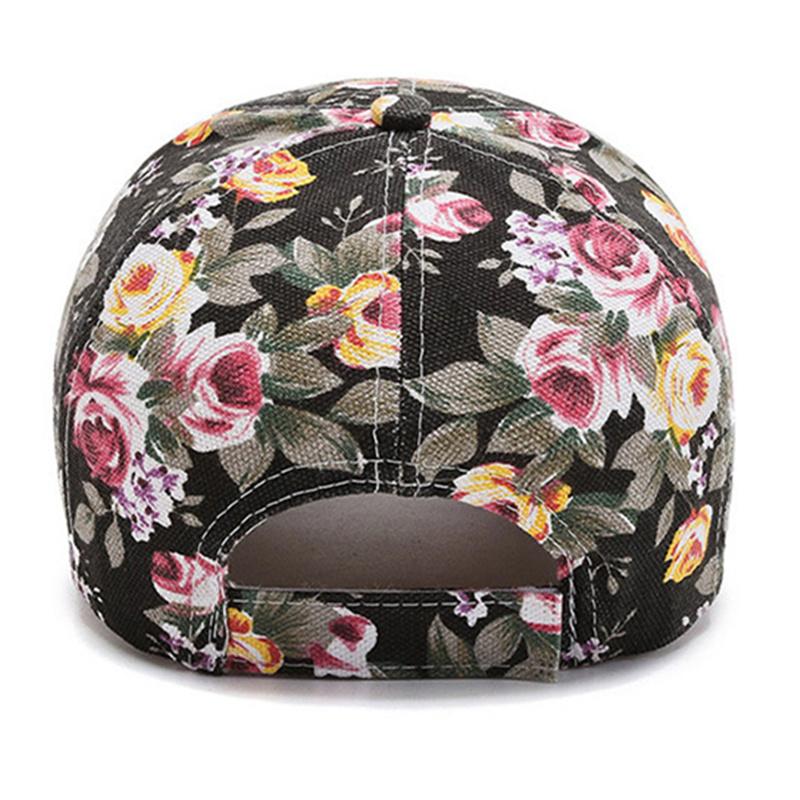 Fashion Women's Summer Cap Floral Print Trucker Hat Outdoor Streetwear Cap Female Baseball Cap With Flowers And Plants Design