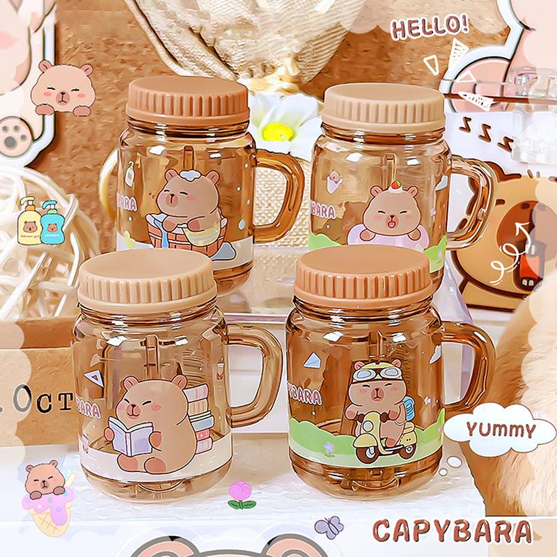 2Pcs Kawaii Portable Capybara Pencil Sharpener Creative Cartoon Pencil Sharpener Office School Supplies Student Stationery Gifts