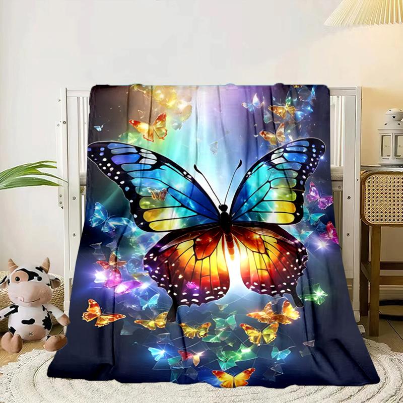 Electric Butterfly Dance Blanket Flannel Blanket Throw Blanket Sofa Cover Blanket Soft Premium Blanket Picnic Blanket Tv Blanket Gifts