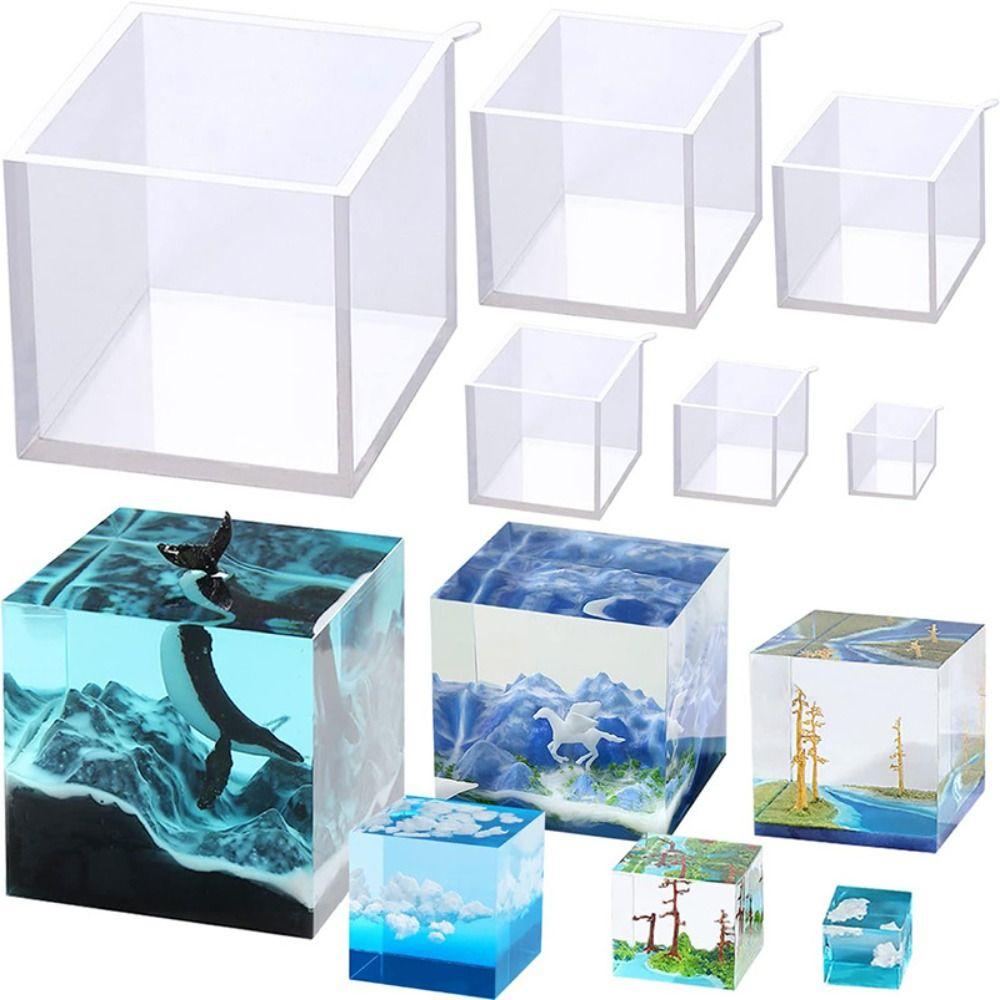 Deep Cube Mould Silicone Epoxy Resin Mold Crystal Molds Square Cube Molds Jewelry Making