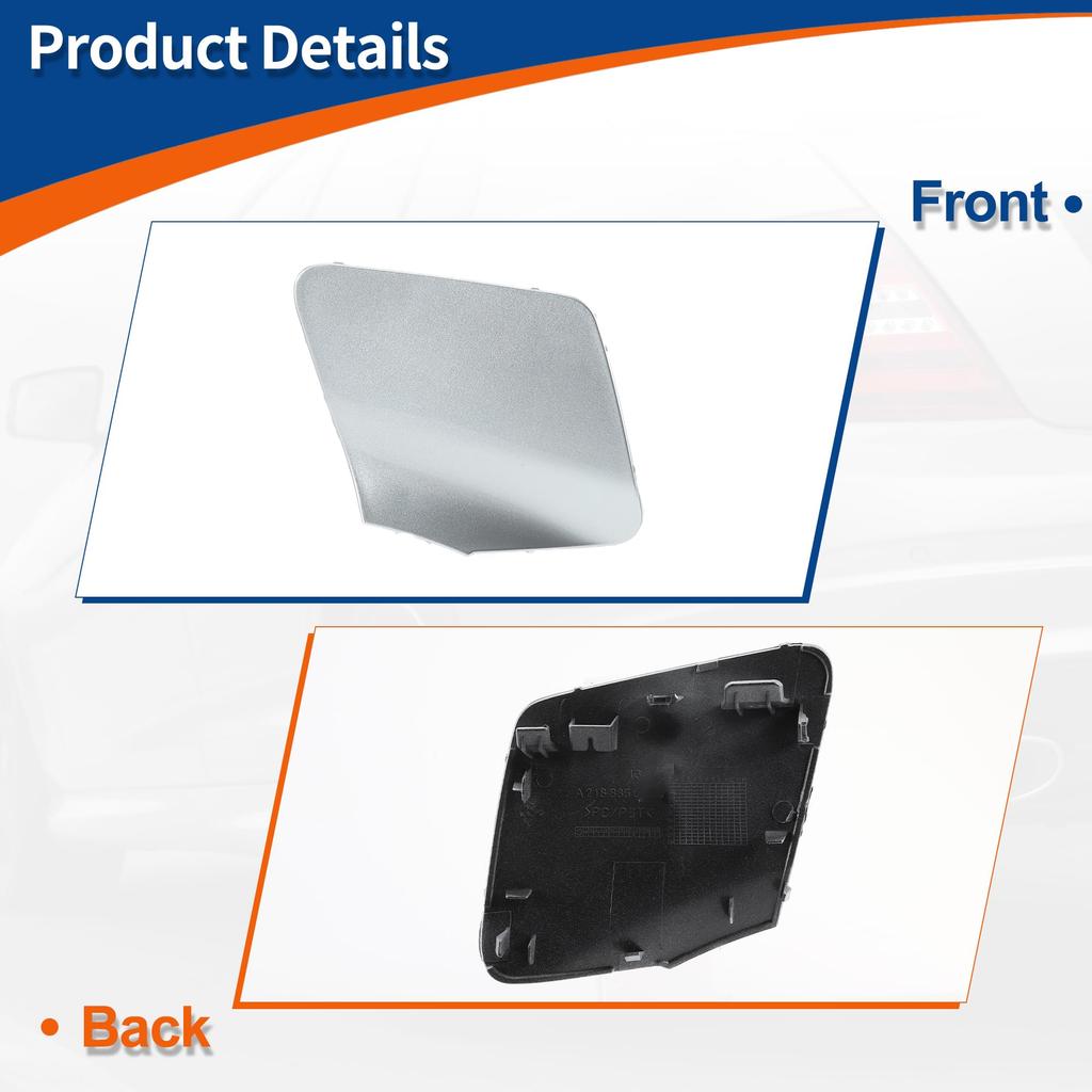 ACROPIX Передний буксировочный крюк бампера Diamond для Mercedes и Benz CLS W218 CLS550 Часть 1 шт. Крышка, Серебристый, 2015-2018, Номер A2188850626,