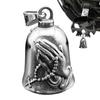 Motorcycle Luck Bell Praying Hand Luck Bell 3D Hanger Biker Bell Vintage Luck Riding Bells Motorcycle Bell Biker For Biker Good