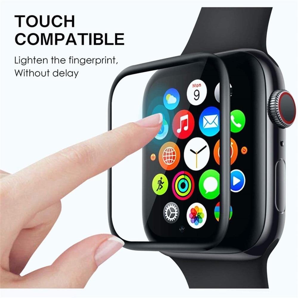 3D Waterproof Full Screen Protector For Apple Watch 7 6 SE 5 4 45mm 44mm 41mm 40mm Not Tempered Glass For Iwatch 3 2 1 38mm 42mm