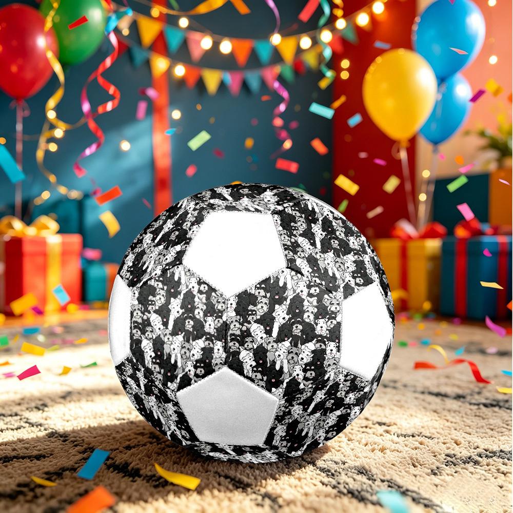 1pc Dogs Crowd Lightweight PVC Training Soccer Ball, Size 5, Suitable for Indoor and Outdoor TrainingGift y60387