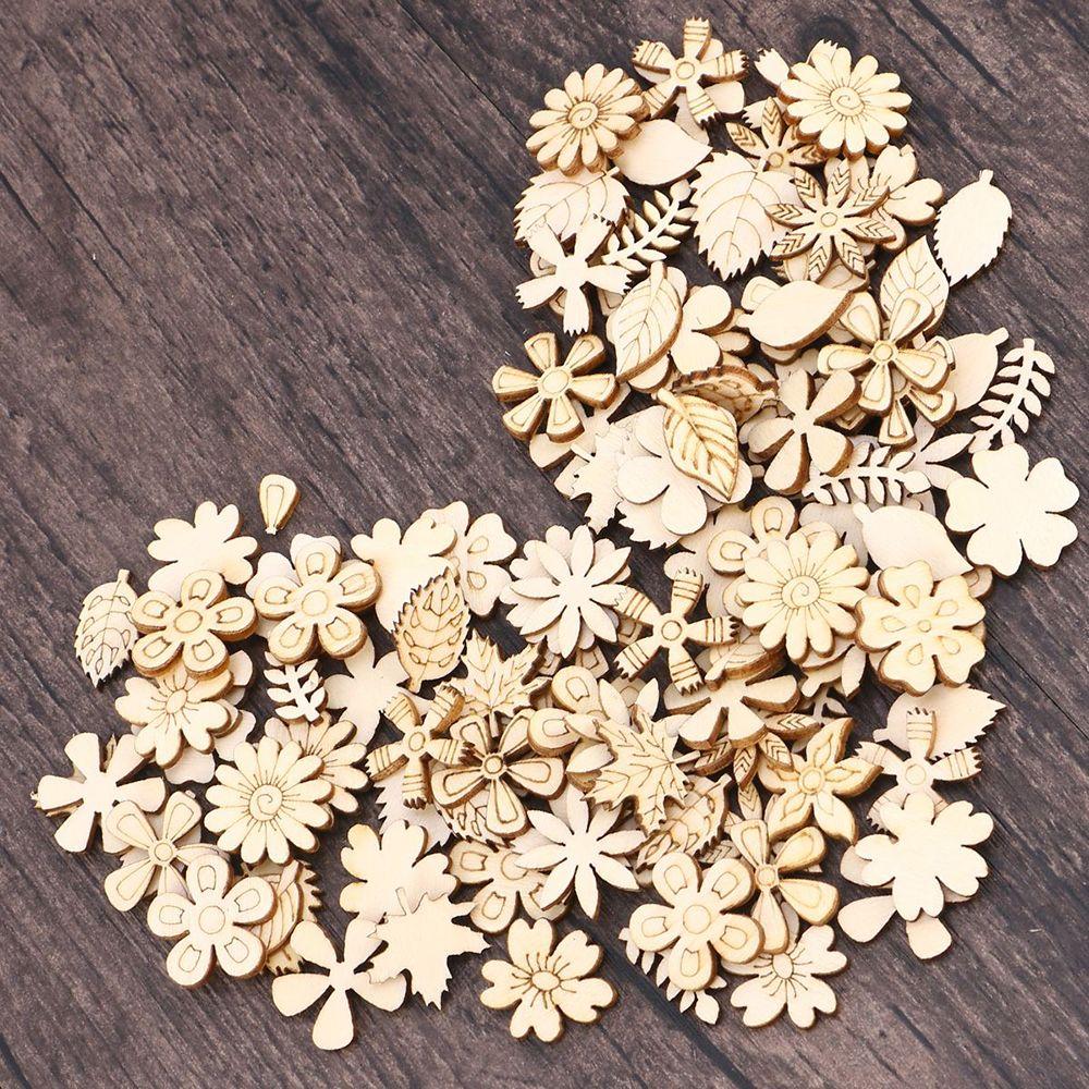 Kid Gift DIY Paint Doodle Educational Toy Wood Slice Scrapbooking Embellishments Wooden Decoration