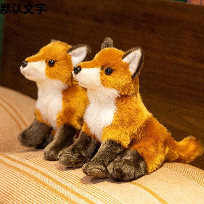 Cute Simulated Sitting Fox Doll Plush Toy Cute Little Fox Doll Children'S Company Soothing Cloth