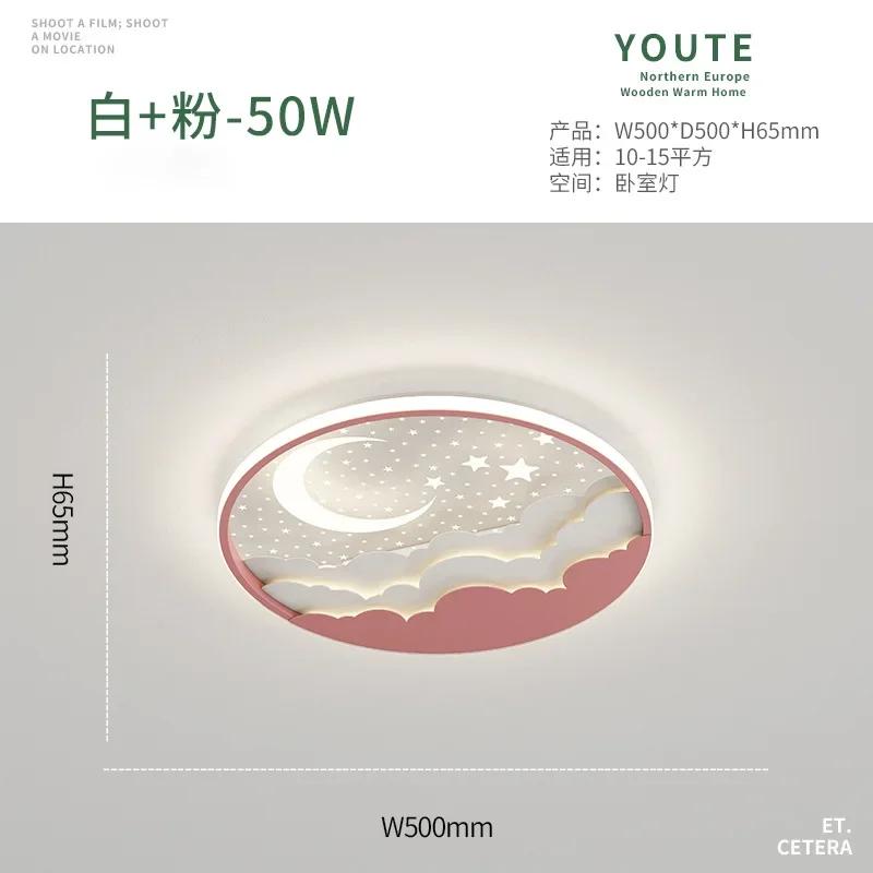 Новая светодиодная потолочная лампа для детской комнаты, креативная люстра в виде мультяшной луны и звезд для спальни, для комнаты мальчика/девочки, декор для ресторана, светильник