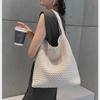 2024 New Large Capacity Hand-Woven Soft Leather Shoulder Tote - Trendy Second-Hand Lazy Style