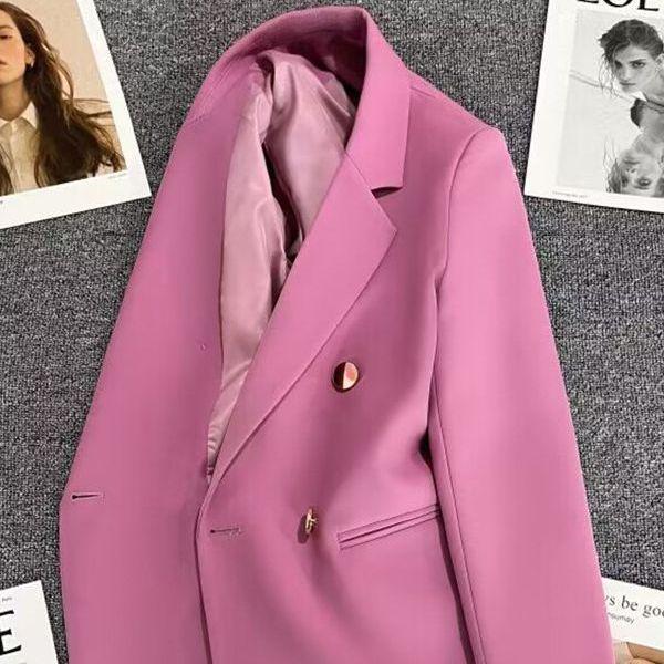 Женский черный костюм большого размера с драпировкой и металлической пуговицей