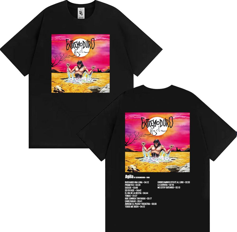 Rock Band Extremoduro Album Cover Tshirts for Unisex WOMEN Fashion Retro Short Sleeve T Shirt Summer Tops Loose Tshirt Streetwear