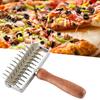Pizza Needle Roller Non-stick Labor-saving Wood Tasty Bread Pastry Hole Puncher for Baking