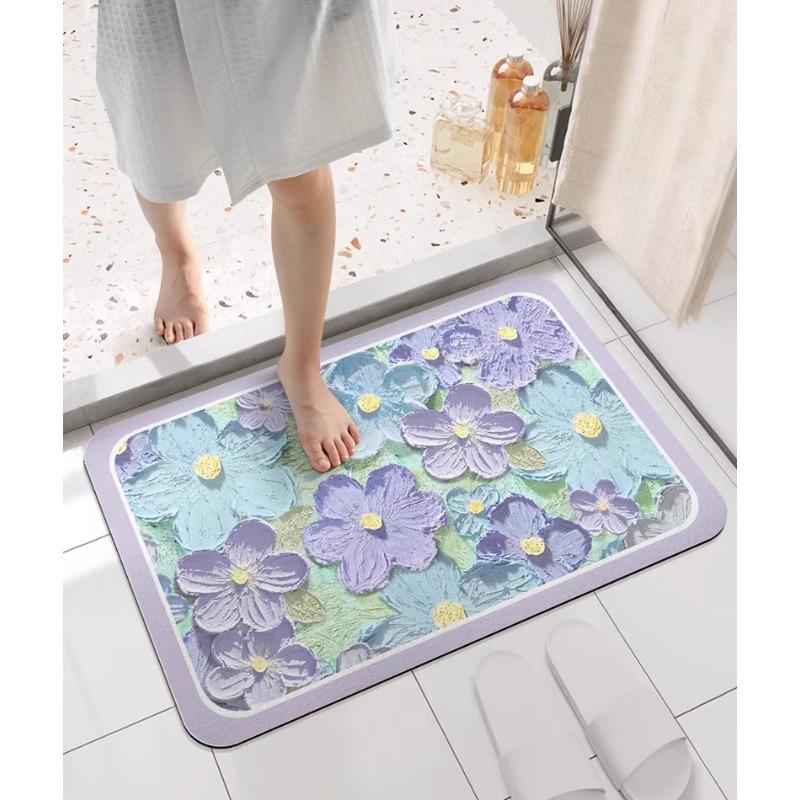 Итальянский коврик для пола в ванной, быстросохнущий коврик для ног из диатомовой грязи, туалет, туалет, коврик у двери туалета, впитывающий нескользящий ковер