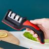Kitchen 3-Segment Knife Sharpener Household Multi-Functional Hand-Held Three-Purpose Black Sharpening Stone