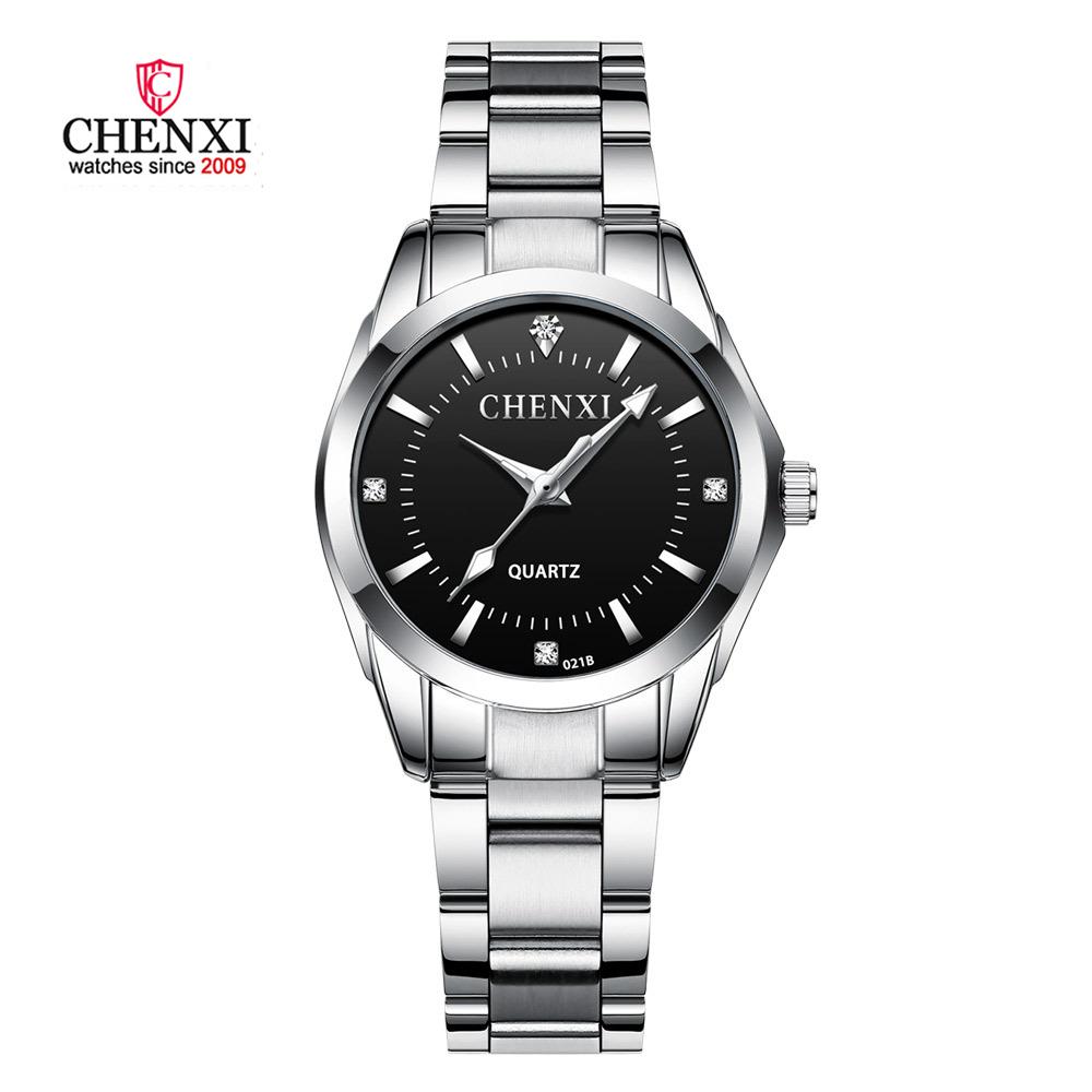 Fasinon Elegant Women Casual Watches Pink Rhinestone Simple Minimalism Lady Quartz Wristwatch 3ATM Waterproof CHENXI Brand Clock