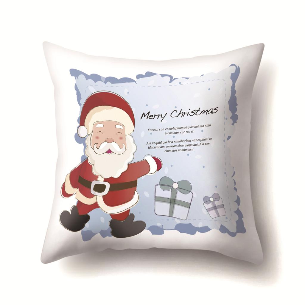 Christmas Santa Claus, Trees, Etc. Polyester Pillow, Sofa Cushion, Bedside Decoration