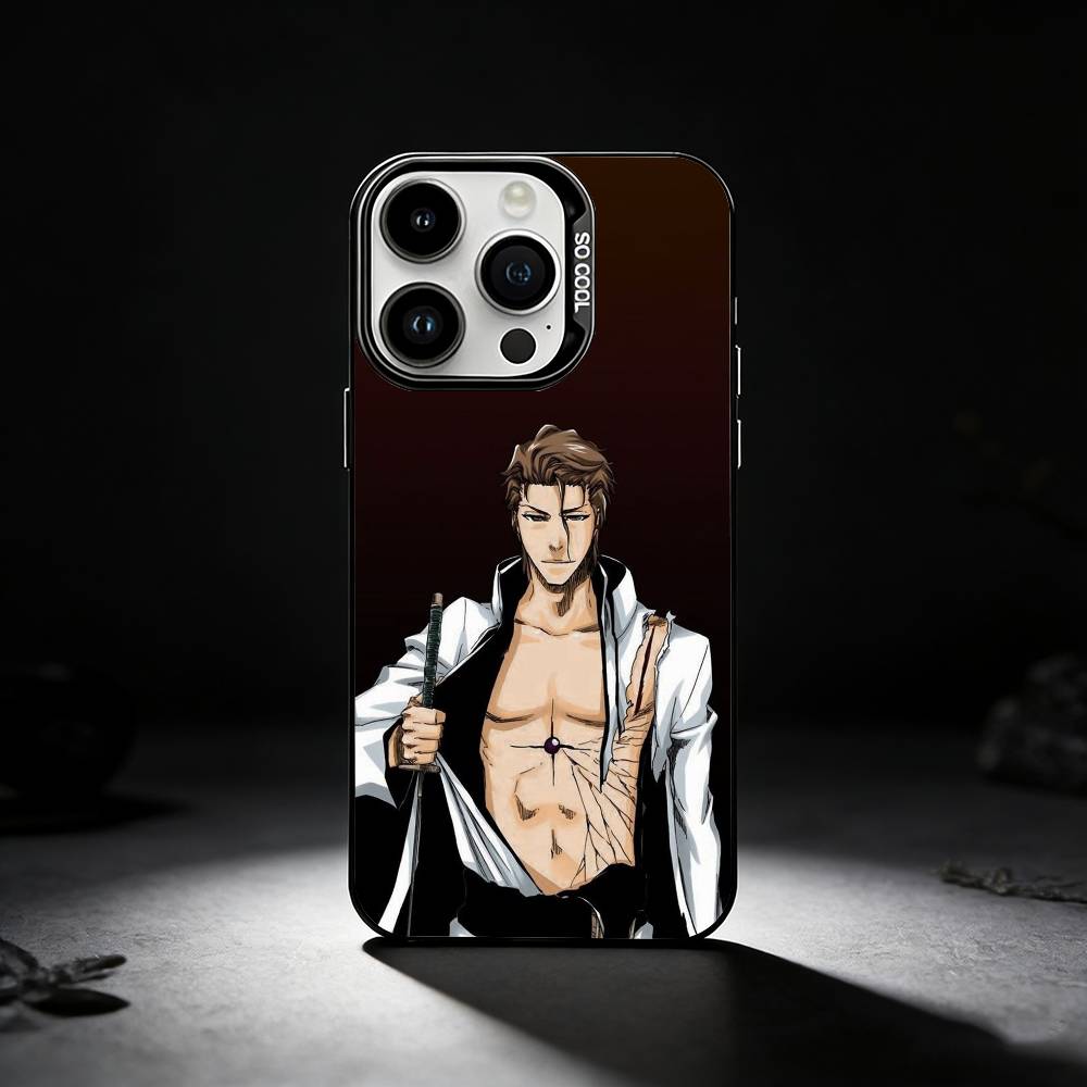 A-Аниме A-Айзен С-Соуске Чехол для телефона Для iPhone 17,16,15,14,13,12,11 Plus,Pro Max,XS,Цветной серебристый чехол для телефона