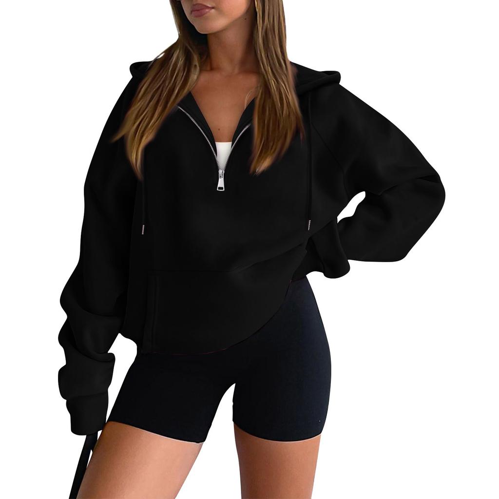 Женская толстовка с капюшоном на молнии, длинная, легкая, свободная, с длинным рукавом, повседневная, с карманами