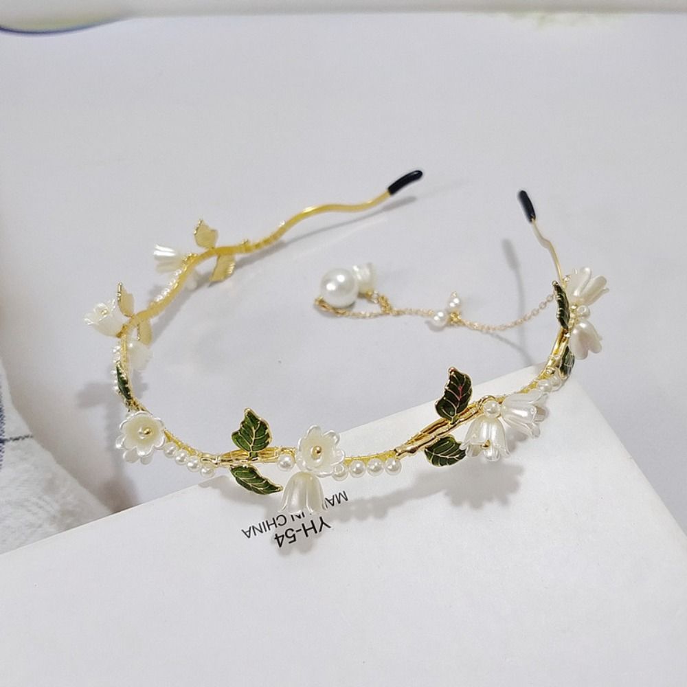 Кисточка Жемчужный Цветок Ободок Волна Повязка на Голову Головной Убор Корейский Жемчужный Обруч для Волос Женский