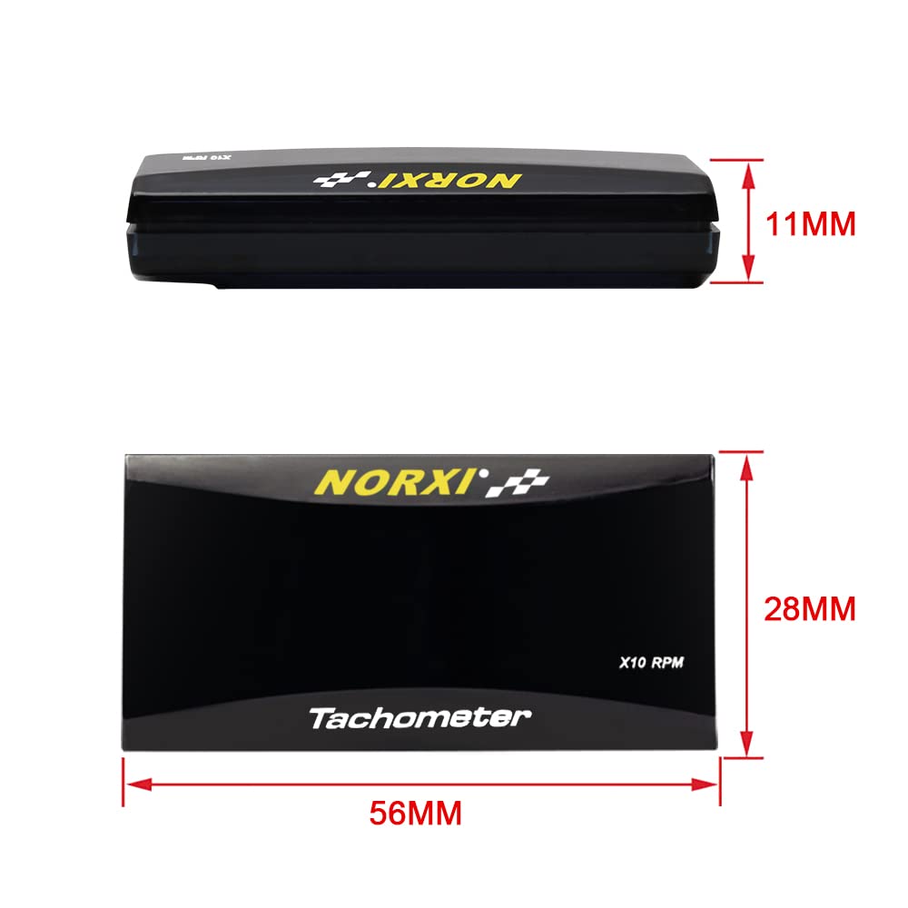 Norxi Digital Tachometer Motorcycle Meter Bicycle Tachometer Electric Tachometer RPM