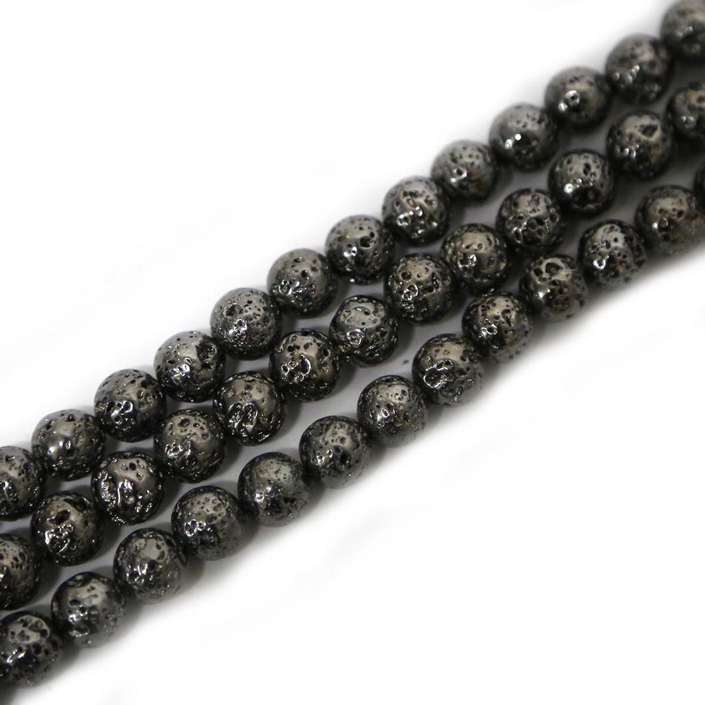 Натуральный лавовый камень круглые гематитовые бусины для рукоделия 4, 6, 8, 10 мм, изготовление ювелирных изделий