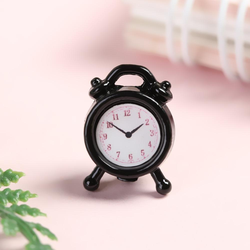 15*10mm 1:12 Scale Accessories Doll Clocks Alarm Clock Mini Home Decoration Dollhouse Miniature Toy