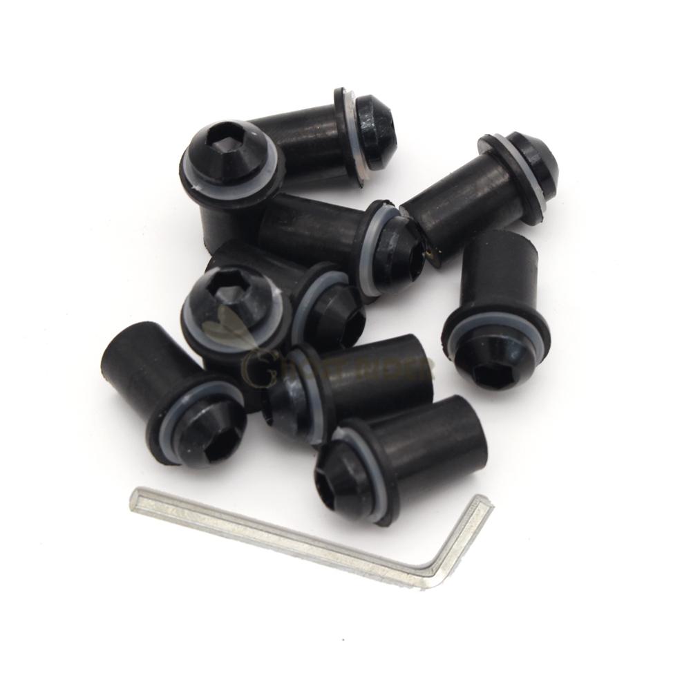 10 шт. мотоциклетные болты лобового стекла 5 мм, винты, гайки, крепежный комплект для KAWASAKI NINJA 250R/300 ZZR 400 versys 650/1000