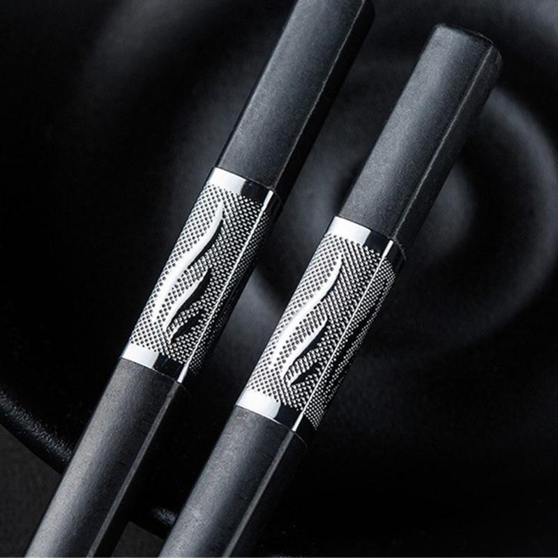 Палочки для еды, бытовая кухонная утварь, посуда, 1 пара палочек для сервировки, нескользящий сплав, китайский стиль