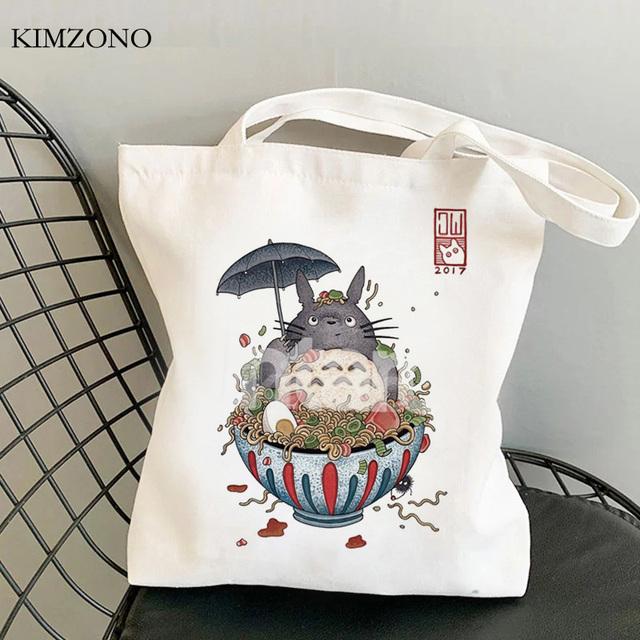 Totoro Shopping Bag Jute Bag Eco Shopper Grocery Reusable Bolsa Bag Net Reusable Jute Bolsas Reutilizables Sacolas