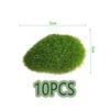 10 Pcs Artificial Moss Stone Decorations  Suitable For Bouquet Arrangements, Fairy Garden Decorations Fish Tank Adornments