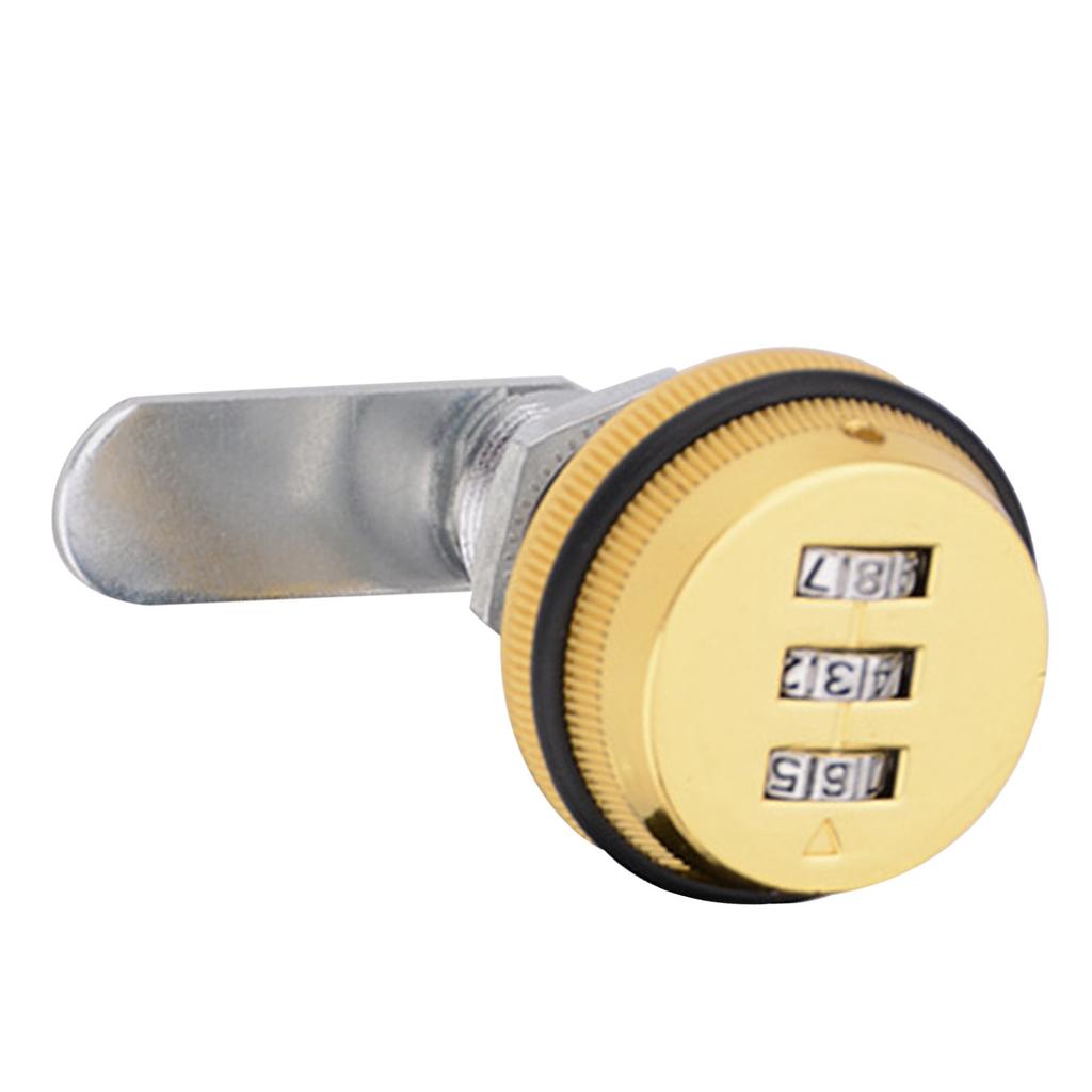 File Cabinet Password Cam Lock 3 Dial Anti Theft Zinc Alloy for Dressing Locker Drawer Letter